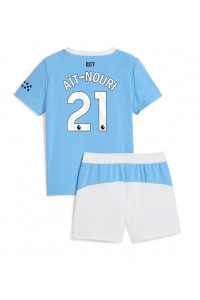 Manchester City Rayan Ait-Nouri #21 Babytruitje Thuis tenue Kind 2025-26 Korte Mouw (+ Korte broeken)